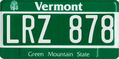 VT license plate LRZ878