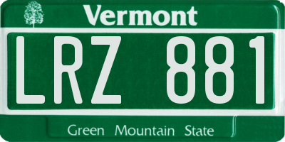 VT license plate LRZ881