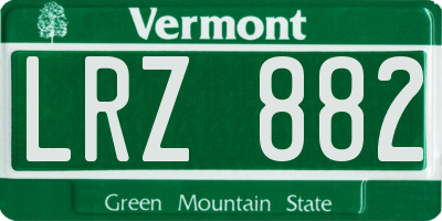 VT license plate LRZ882