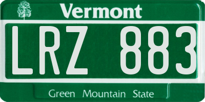 VT license plate LRZ883