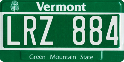 VT license plate LRZ884