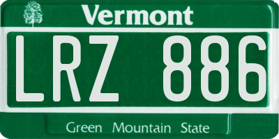 VT license plate LRZ886