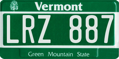 VT license plate LRZ887