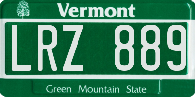 VT license plate LRZ889
