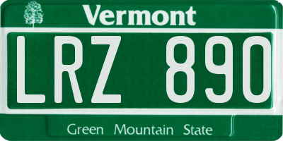 VT license plate LRZ890