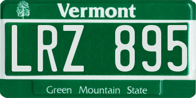 VT license plate LRZ895