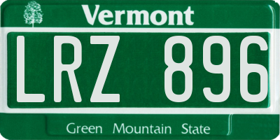 VT license plate LRZ896