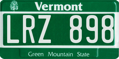 VT license plate LRZ898
