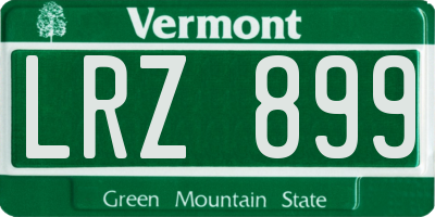 VT license plate LRZ899
