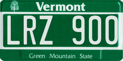 VT license plate LRZ900