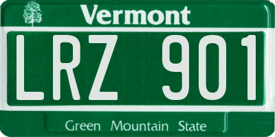 VT license plate LRZ901