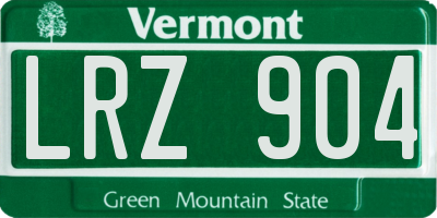 VT license plate LRZ904