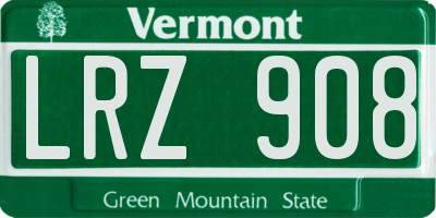 VT license plate LRZ908