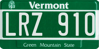 VT license plate LRZ910