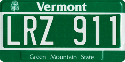 VT license plate LRZ911