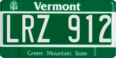 VT license plate LRZ912