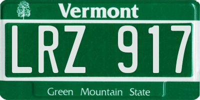 VT license plate LRZ917