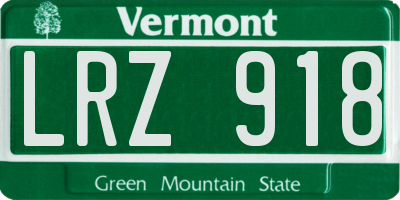 VT license plate LRZ918