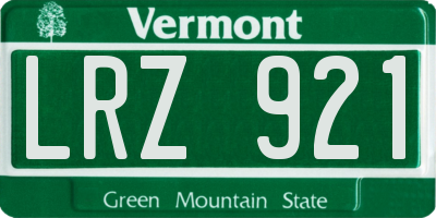VT license plate LRZ921