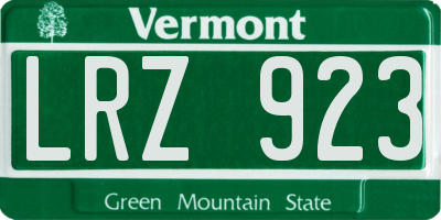 VT license plate LRZ923