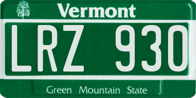 VT license plate LRZ930