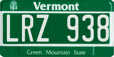 VT license plate LRZ938