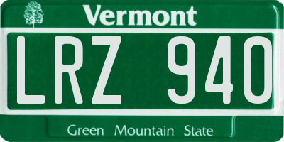 VT license plate LRZ940