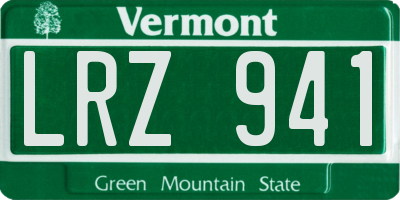 VT license plate LRZ941