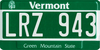VT license plate LRZ943