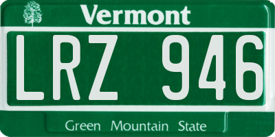 VT license plate LRZ946
