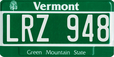 VT license plate LRZ948
