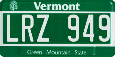 VT license plate LRZ949