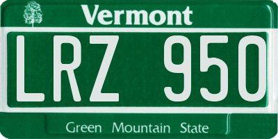 VT license plate LRZ950