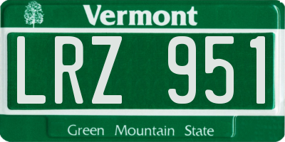 VT license plate LRZ951