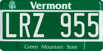 VT license plate LRZ955