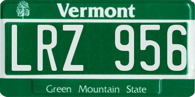 VT license plate LRZ956