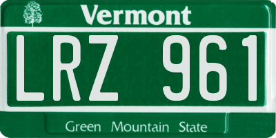 VT license plate LRZ961