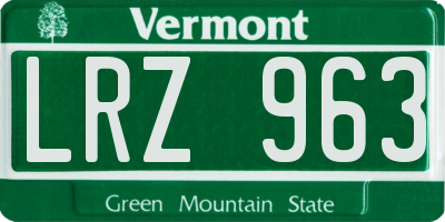 VT license plate LRZ963