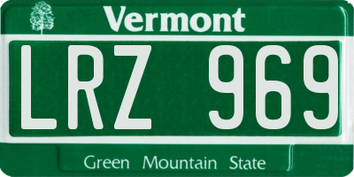 VT license plate LRZ969
