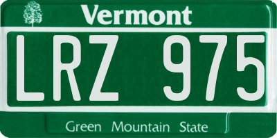 VT license plate LRZ975