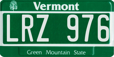 VT license plate LRZ976