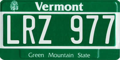 VT license plate LRZ977