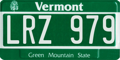 VT license plate LRZ979