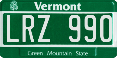 VT license plate LRZ990