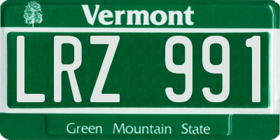 VT license plate LRZ991