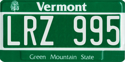 VT license plate LRZ995