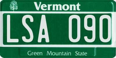 VT license plate LSA090