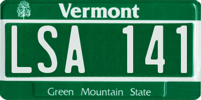 VT license plate LSA141