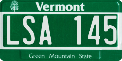 VT license plate LSA145