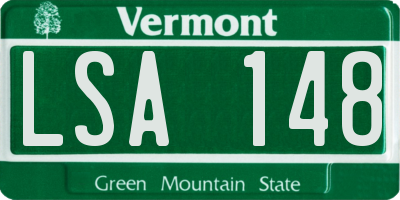 VT license plate LSA148